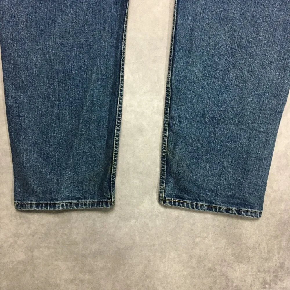 Levis Mens 505 Regular Fit‎ Blue Jeans size 40x30 Zipper Fly Stretch Blend Denim